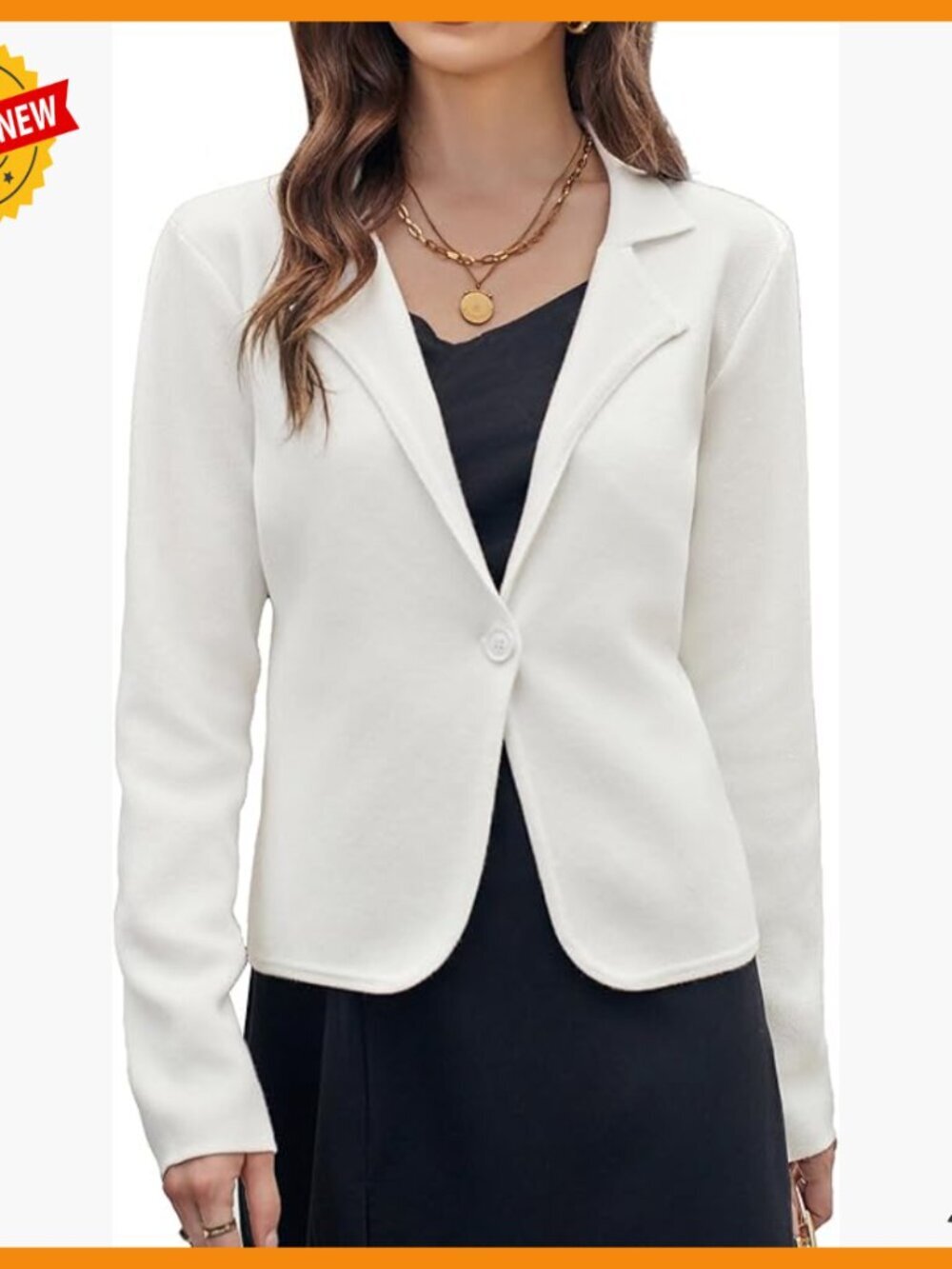 Cropped Knit Blazer Cardigan Lightweight Button Front Sweater Jacket S-XXL